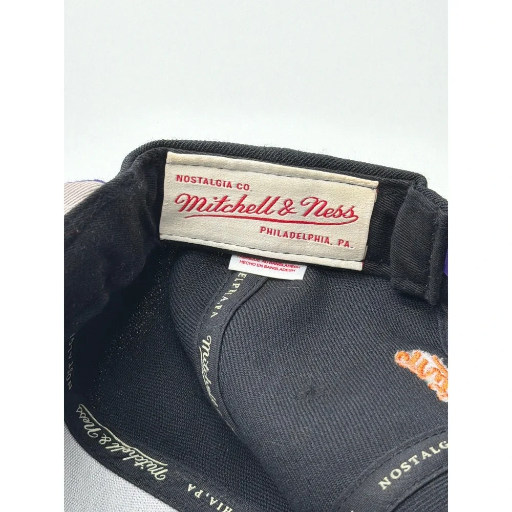 Mitchell & Ness Phoenix Suns Snapback Hat Mens Black‎ Purple Wool NBA